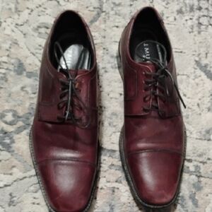 Men's Burgundy Leather Dress Shoes